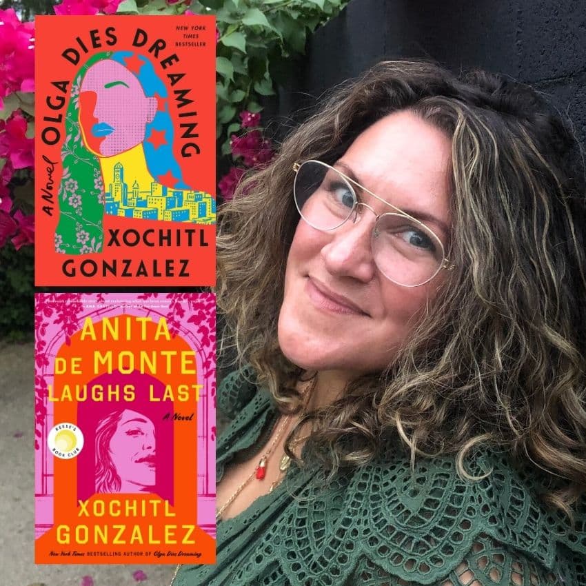 Xochitl Gonzalez with her novels